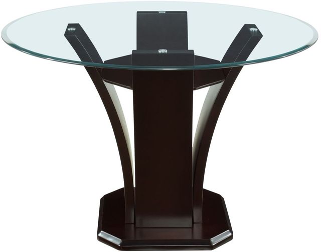 Homelegance® Daisy Glass Top 54" Round Counter Height Table with Espresso Base-0