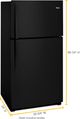 Whirlpool® 33" 21.3 Cu. Ft. Black Top Freezer Refrigerator-2