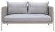 Zuo® Modern Frais Gray/White Aluminum Fabric Outdoor Loveseat-1