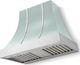 La Cornue CornuFé Cascade 36" Roquefort Mounted Range Hood with Polished Chrome Trim-0