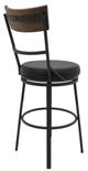International Furniture Direct Century Black/Blacksmithing Matte Black 24" Counter Stool-2