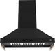 FORNO® Venezia Alta Qualita 48" Black Wall Mounted Range Hood with Antique Brass Accessories, Touch Controls and Baffle Filters-0