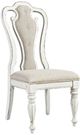 Liberty Furniture Magnolia Manor Antique White/Ivory Splat Back Upholstered Side Chair-0