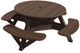 C R Plastics Chocolate Picnic Table-0