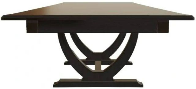 Mavin Customizable 38" x 84" Concave Extendable Dining Table with 2 Leaves-2