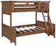 American Woodcrafters Oakdale Youth Honey Oak Twin Over Full Bunkbed-0
