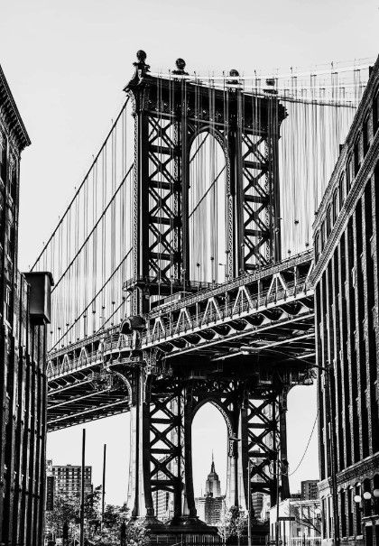 Classy Art Black & White Manhattan Bridge by Bill Carson Photography Wall Art-0
