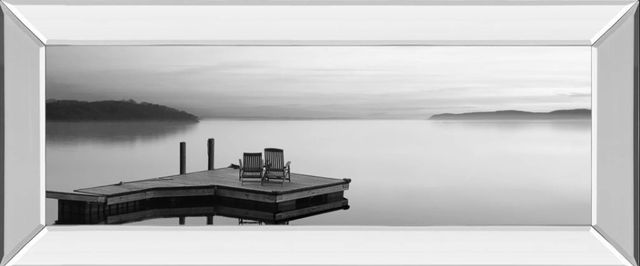 Classy Art Black And White Water Panel XI by James McLoughlin Mirror Framed Wall Art-0