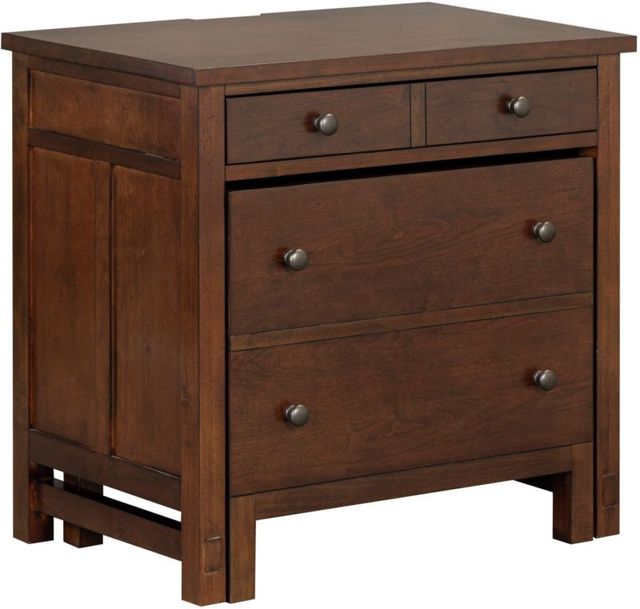 aspenhome® Channing 2-Piece Harvest Cherry Nightstand with Stool Set-0