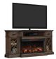 Twin Star Home Hamilton Brown 70'' Media Mantel with Panoglow Electric Fireplace-1