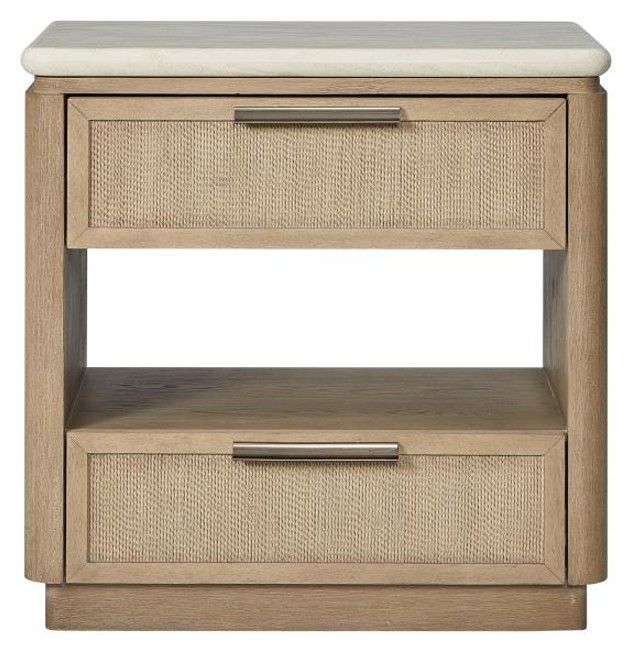 Bernards Trilogy Toffee Rope Drawer Front Nightstand-1
