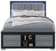 Global Furniture USA Emma Black/Gray Queen Panel Bed with LED and USB-1