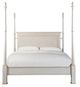 Century® Madeline Worn Light Gray King Poster Bed-1