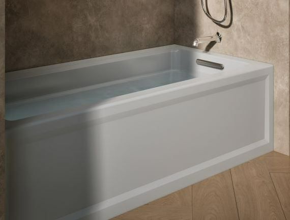 KOHLER® Archer® Ice Gray 66" x 32" Alcove Bath with Bask® Heated Surface - Right Drain-2