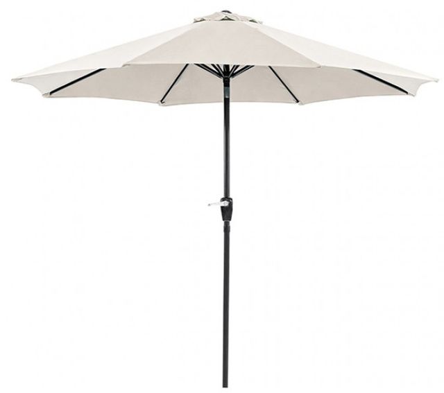 Furniture of America® Soli Beige Fabric/Steel Outdoor Umbrella with Base-0