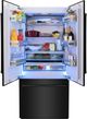 ZLINE 36" 19.6 Cu. Ft. Black Stainless Steel Built-In French Door Refrigerator with Bright White Interior-2