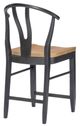 Legacy Classic Franklin Aged Black Wishbone Back Counter Stool-2