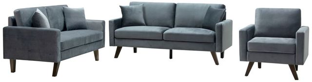 Mazin Furniture Bellerophon Grey Sofa-1