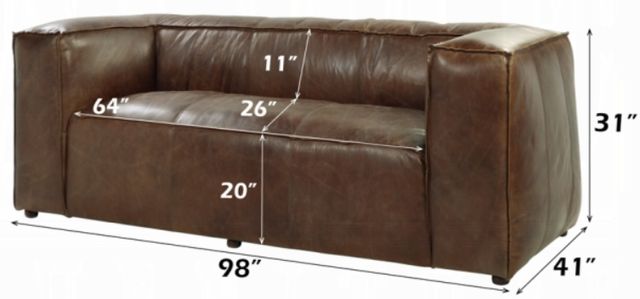ACME Furniture Brancaster Retro Brown Sofa-2