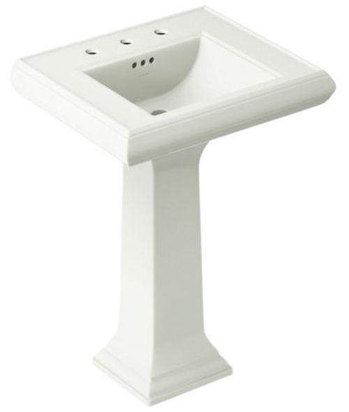 Kohler Memoirs® Classic Dune 24.25" x 20" 3-Holes Rectangular Pedestal Bathroom Sink-0