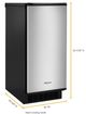 Whirlpool® 15" Stainless Steel Ice Maker-1