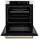 ZLINE Autograph Edition Professional 30" Satin Stainless Steel True Convection Single Wall Oven with Air Fry and Self Clean with Champagne Bronze Helix Handle -2