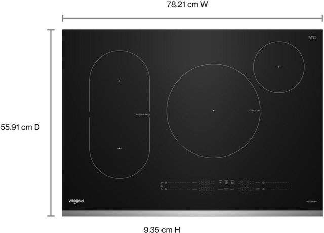 Whirlpool® 30" Stainless Steel Intelligent Induction Cooktop with Temp Cook™ Technology-1