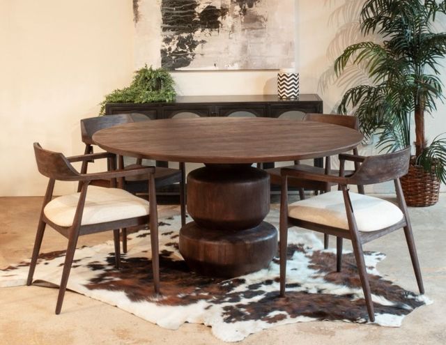 Home Trends & Design Cambridge Walnut Dining Table-3