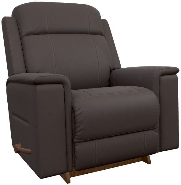 La-Z-Boy® Ace Chocolate Leather Manual Rocking Recliner-0