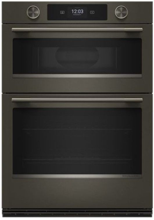 KitchenAid® 30" Black Ore Smart Oven/Micro Combo Electric Wall Oven  with Assisted Cook Cycles-0
