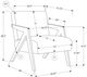 Monarch Specialties Inc. Brown Walnut/Cream 30" Accent Chair-2