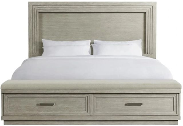 Riverside Furniture Cascade Dovetail Queen Panel Upholstered Storage Bed-2