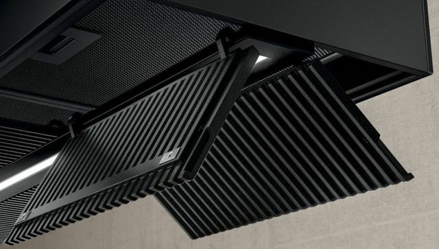 Elica Iconic Series Haiku Island 48" Black Glass Island Range Hood-2