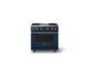 Viking® 5 Series 36" Slate Blue Pro Style Gas (NG) Range with Polished Chrome Trim-3