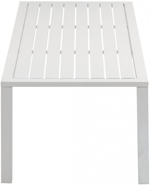 Meridian Furniture Maldives White Aluminum Outdoor Coffee Table-2