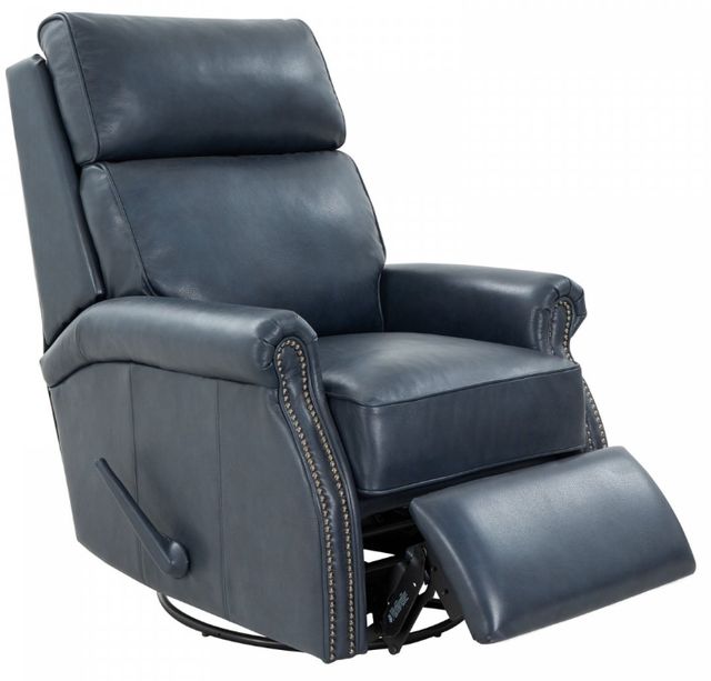 BarcaLounger® Crews Barone Navy Blue Manual Swivel Glider Recliner-1