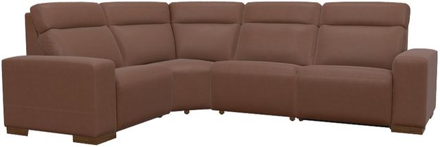 La-Z-Boy® Acadia Chestnut Leather Power Reclining Sectional with Custom Layout Options-0
