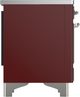 Ilve® Majestic III 36" Burgundy Pro Style Induction Range with Triple Glass Door and Chrome Trim-4
