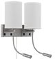 Cal® Lighting & Accessories Lakewood Brushed Steel/White Wall Lamp-0
