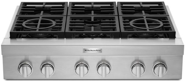 KitchenAid® 36" Stainless Steel Gas Rangetop-0