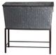 A & B Home 2-Piece Black/Gunmetal Planter with Stand Set-1