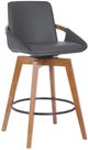 Armen Living Baylor Gray/Walnut Swivel Counter Stool-0