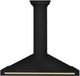 ZLINE Autograph Edition 48" Black Stainless Steel Wall Mounted Range Hood with Polished Gold Handle-0