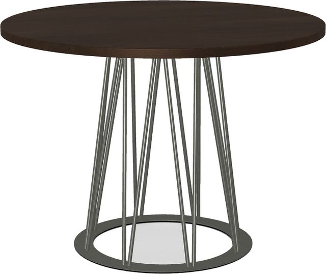 Amisco Customizable Calypso Solid Birch Round Dining Table Top with Metal Base-1