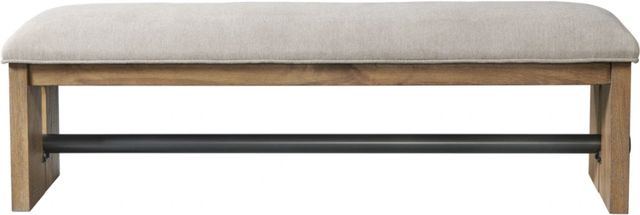 Intercon Landmark Beige/Weathered Oak Backless Bench-2