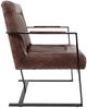 Jofran Inc. Maguire Black/Dark Sienna Genuine Leather Sled Accent Chair-3