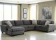 Benchcraft® Ambee 3-Piece Slate Left-Arm Facing Sectional and Chaise-4