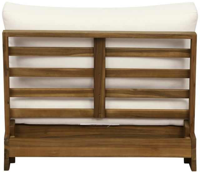Linon Bluffton Natural/White Wooden Outdoor Chair with Cushion-3