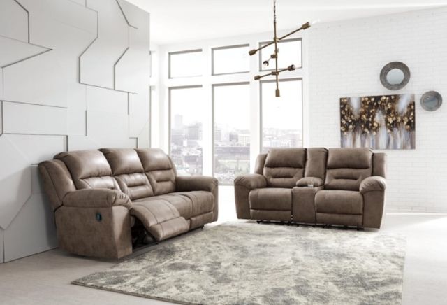 Stoneland reclining sofa 5 piece room package-2