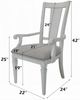 ACME Furniture 2-Piece Katia Light Gray/Weathered White Dinning Arm Chair Set-2